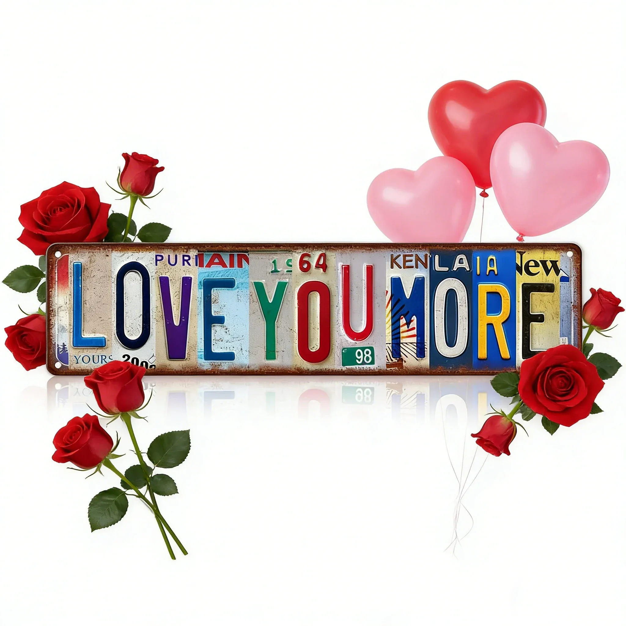 ❤️ Love You More Vintage Wall Sign